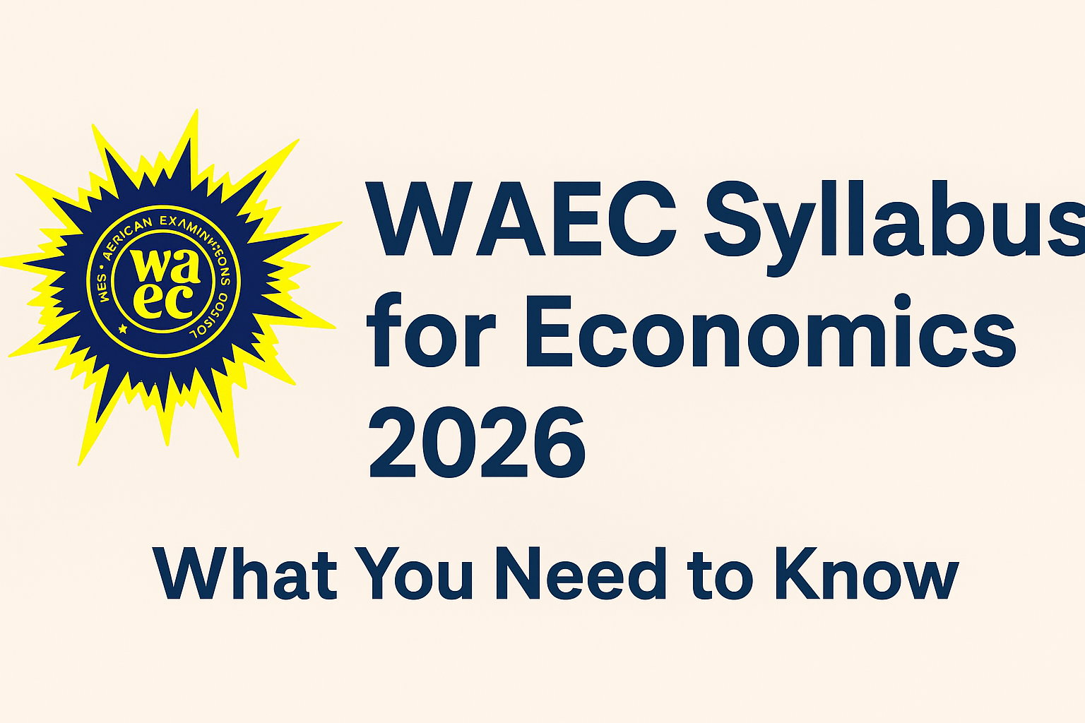 WAEC Syllabus for Economics 2026