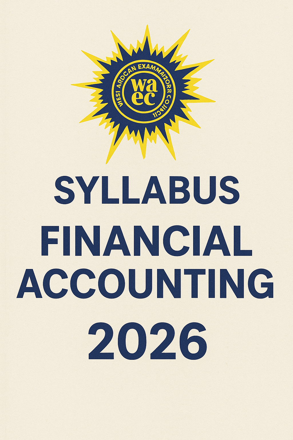 WAEC Syllabus for Financial Accounting 2026