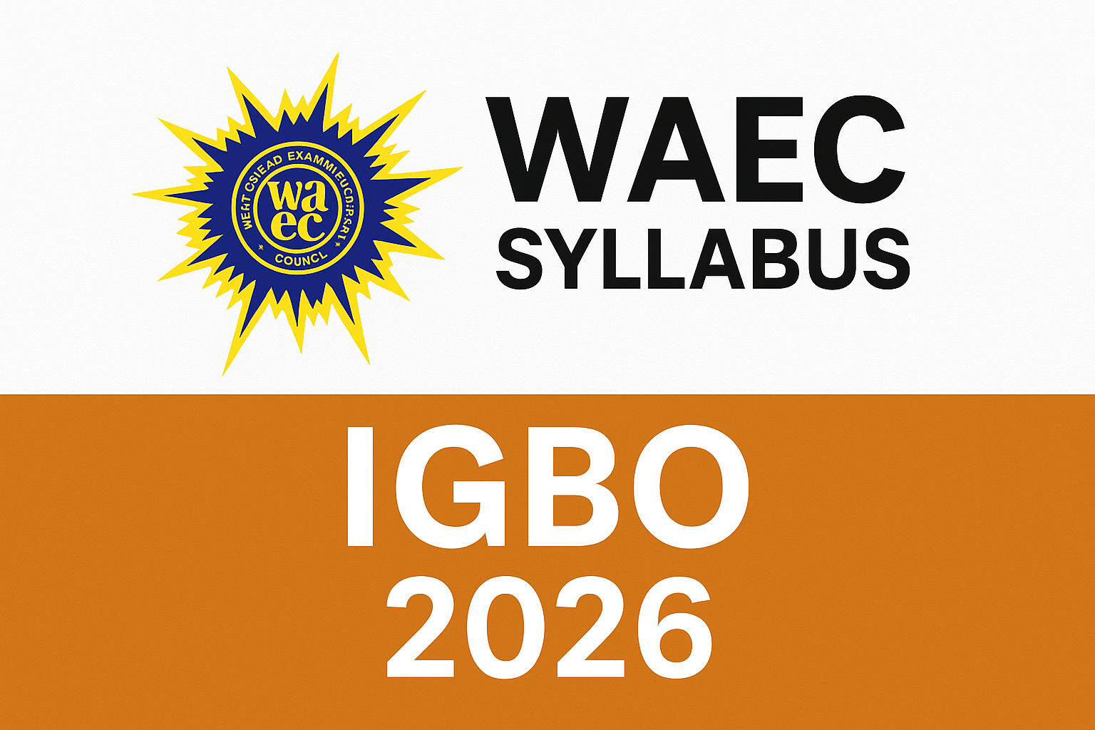 WAEC Syllabus for Igbo 2026
